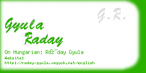 gyula raday business card